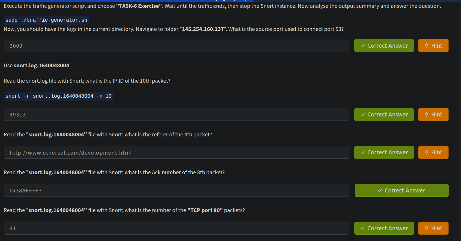 Network Configuration Screenshot
