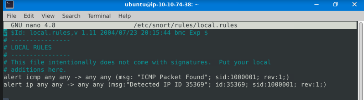 Network Configuration Screenshot