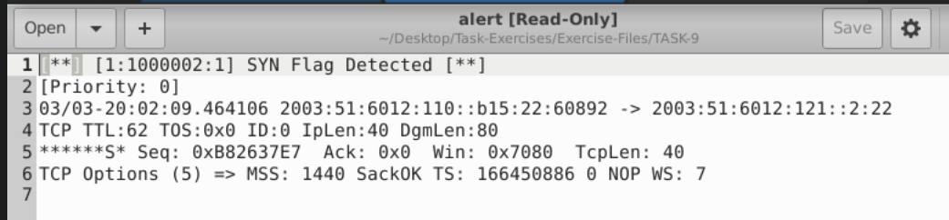 Network Configuration Screenshot